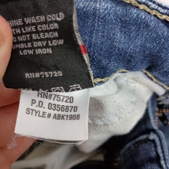 BKE Stella Blue Jean Sexy Summer Booty Shorts Distressed Raw Hem (#367) - Picture 4 of 8